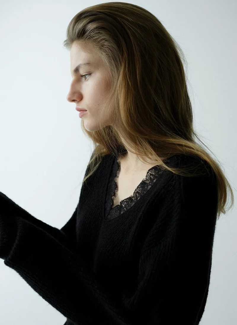 MANGO  Lace knit sweater for Women | Best Price UAE